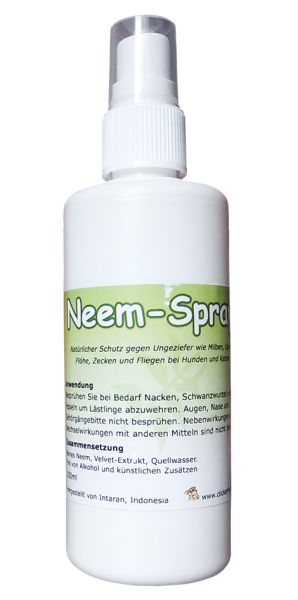 Neem-Spray natürlicher Zeckenschutz bei Hunden